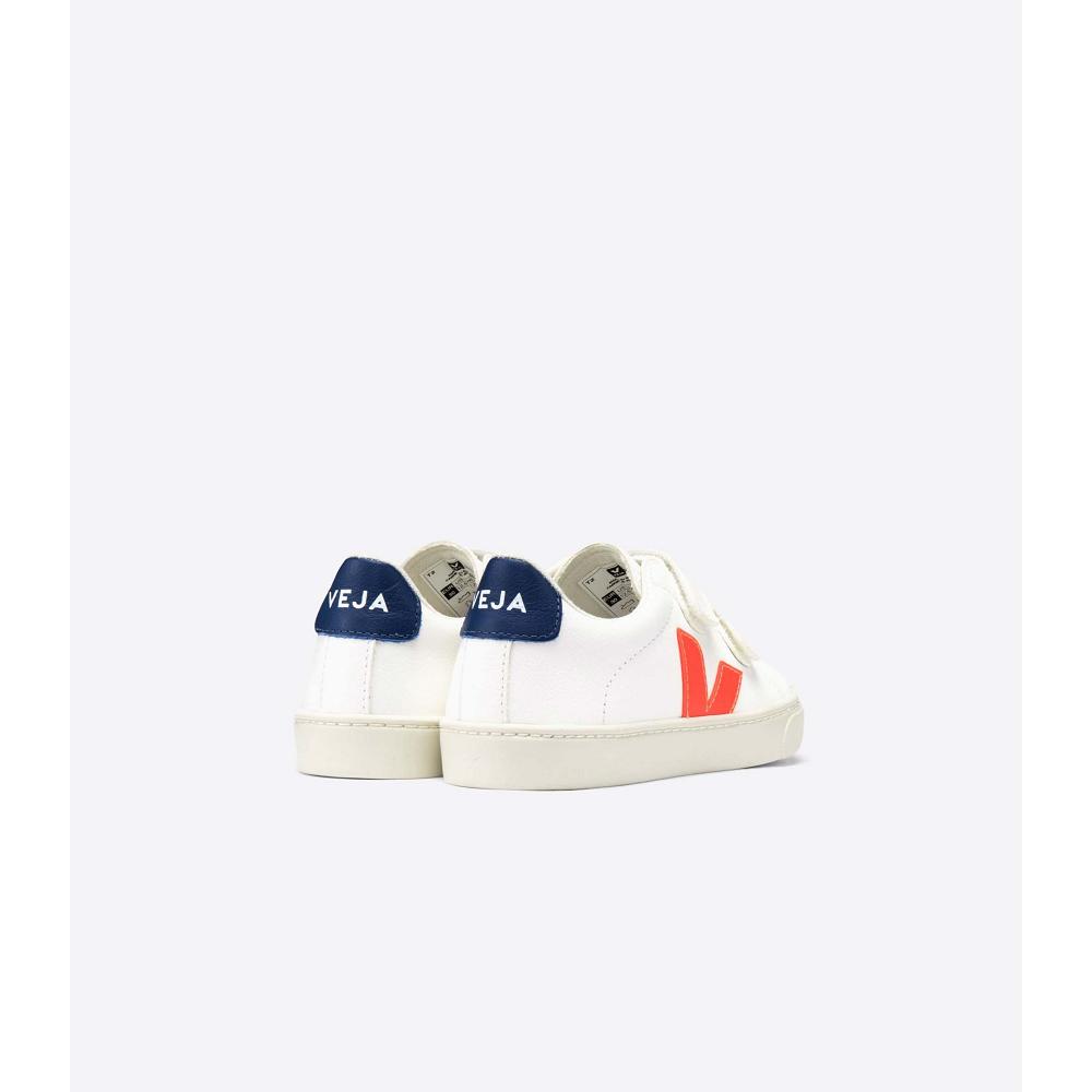 παπουτσια παιδικα Veja ESPLAR CHROMEFREE White/Orange/Blue | GR 730AHK